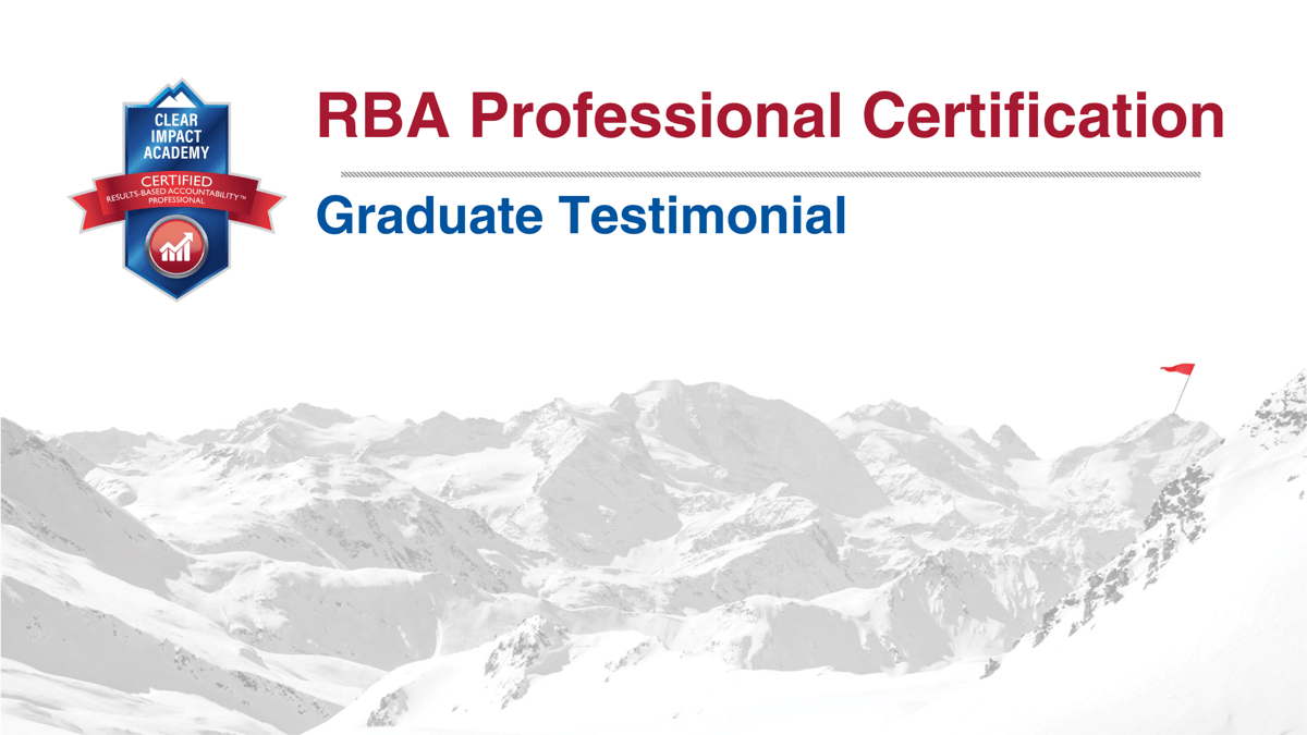 Results-Based Accountability Professional Certification